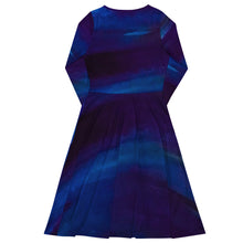 Load image into Gallery viewer, Blue Wave 2 long sleeve midi dress