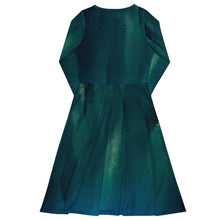 Load image into Gallery viewer, Sea green long sleeve midi dress