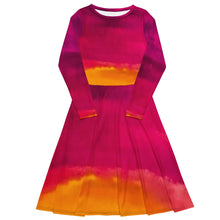 Load image into Gallery viewer, Burst of Pink long sleeve midi dress