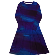 Load image into Gallery viewer, Blue Wave 2 long sleeve midi dress