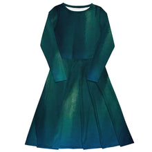 Load image into Gallery viewer, Sea green long sleeve midi dress