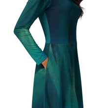 Load image into Gallery viewer, Sea green long sleeve midi dress
