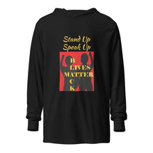 Load image into Gallery viewer, Black Lives Matter Hooded long-sleeve tee