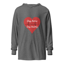 Load image into Gallery viewer, Stay Active Hooded long-sleeve tee