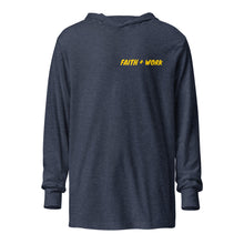 Load image into Gallery viewer, Faith Plus Work Hooded long-sleeve tee