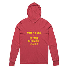 Load image into Gallery viewer, Faith Plus Work Hooded long-sleeve tee
