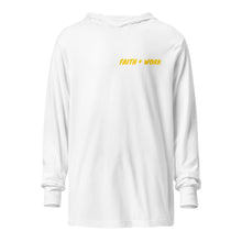 Load image into Gallery viewer, Faith Plus Work Hooded long-sleeve tee