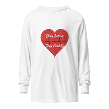 Load image into Gallery viewer, Stay Active Hooded long-sleeve tee