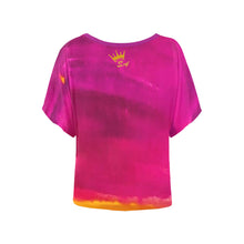 Load image into Gallery viewer, Burst of Pink Batwing Sleeve T-Shirt