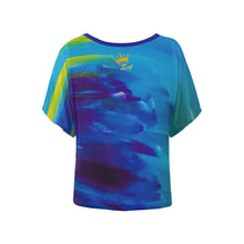 Load image into Gallery viewer, Blue Wave Batwing Sleeve T-Shirt