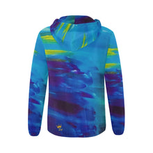 Load image into Gallery viewer, Blue Wave Hoodie Jacket