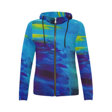 Load image into Gallery viewer, Blue Wave Hoodie Jacket