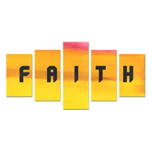 Load image into Gallery viewer, FAITH Sunburst Wall Art (No Frame) 5-Pieces