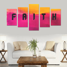 Load image into Gallery viewer, FAITH Burst of Pink Wall Art (No Frame) 5-Pieces