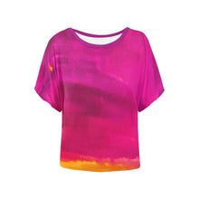 Load image into Gallery viewer, Burst of Pink Batwing Sleeve T-Shirt