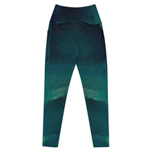 Cargar imagen en el visor de la galería, Sea Green Crossover leggings with pockets