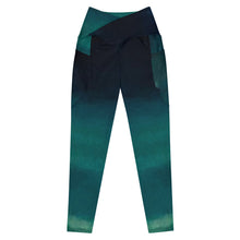 Cargar imagen en el visor de la galería, Sea Green Crossover leggings with pockets
