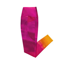 Load image into Gallery viewer, Burst of Pink Crossover leggings with pockets