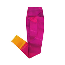 Load image into Gallery viewer, Burst of Pink Crossover leggings with pockets