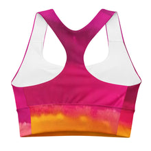 Load image into Gallery viewer, Burst of Pink Longline sports bra