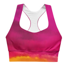 Load image into Gallery viewer, Burst of Pink Longline sports bra