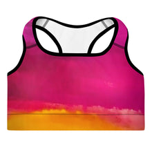 Load image into Gallery viewer, Burst of Pink Padded Sports Bra