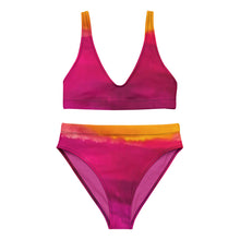 Load image into Gallery viewer, Burst of Pink Recycled high-waisted bikini