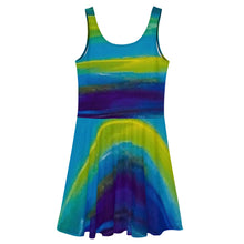 Load image into Gallery viewer, Blue Wave Skater Dress