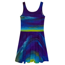 Load image into Gallery viewer, Blue Wave 2 Skater Dress