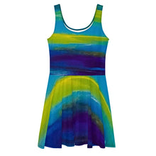 Load image into Gallery viewer, Blue Wave Skater Dress