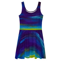 Load image into Gallery viewer, Blue Wave 2 Skater Dress