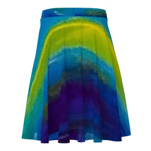 Load image into Gallery viewer, Blue Wave Skater Skirt