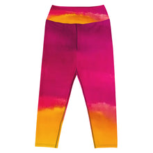 Cargar imagen en el visor de la galería, Burst of Pink Yoga Capri Leggings