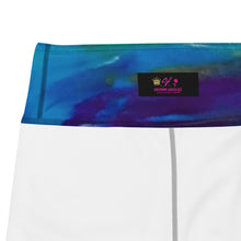 Load image into Gallery viewer, Blue Wave Yoga Capri Leggings