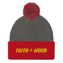 Cargar imagen en el visor de la galería, Faith + Work Pom-Pom Beanie
