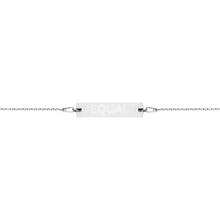 Load image into Gallery viewer, Equal Engraved Silver Bar Chain Bracelet
