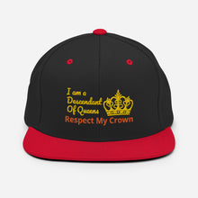 Load image into Gallery viewer, Queen Snapback Hat