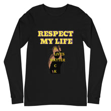 Cargar imagen en el visor de la galería, Respect My Life Unisex Long Sleeve Tee