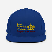 Load image into Gallery viewer, Queen Snapback Hat