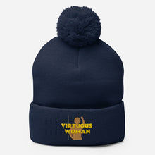 Load image into Gallery viewer, Virtuous Woman Pom-Pom Beanie