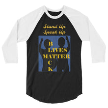Load image into Gallery viewer, Black Lives Matter 3/4 sleeve raglan shirt - Shannon Alicia LLC