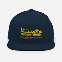 Load image into Gallery viewer, Queen Snapback Hat