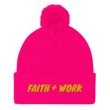 Cargar imagen en el visor de la galería, Faith + Work Pom-Pom Beanie