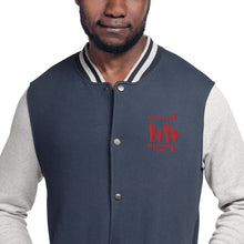 Load image into Gallery viewer, Praises Up Embroidered Champion Bomber Jacket