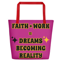 Load image into Gallery viewer, Faith + Work Beach Bag