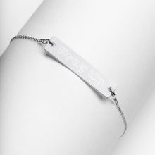 Load image into Gallery viewer, Pray Up Engraved Silver Bar Chain Bracelet - Shannon Alicia LLC