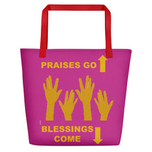Load image into Gallery viewer, Praises Up Beach Bag