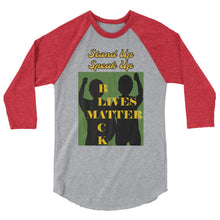 Load image into Gallery viewer, Black Lives Matter 3/4 sleeve raglan shirt - Shannon Alicia LLC
