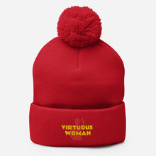 Load image into Gallery viewer, Virtuous Woman Pom-Pom Beanie