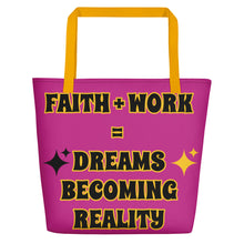 Load image into Gallery viewer, Faith + Work Beach Bag